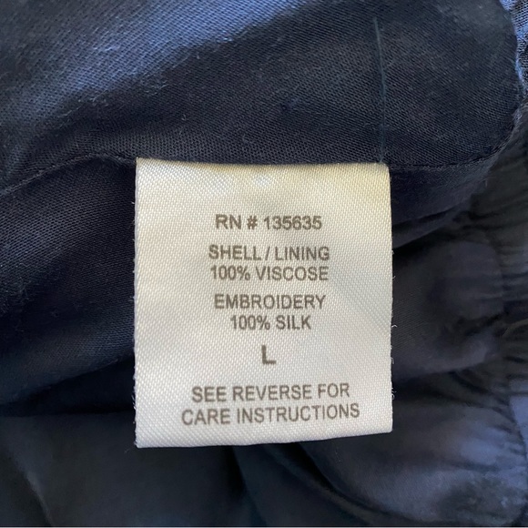 Anthropologie Satin Zip top Cardigan Light weight jacket silk embroidered back - Picture 7 of 8